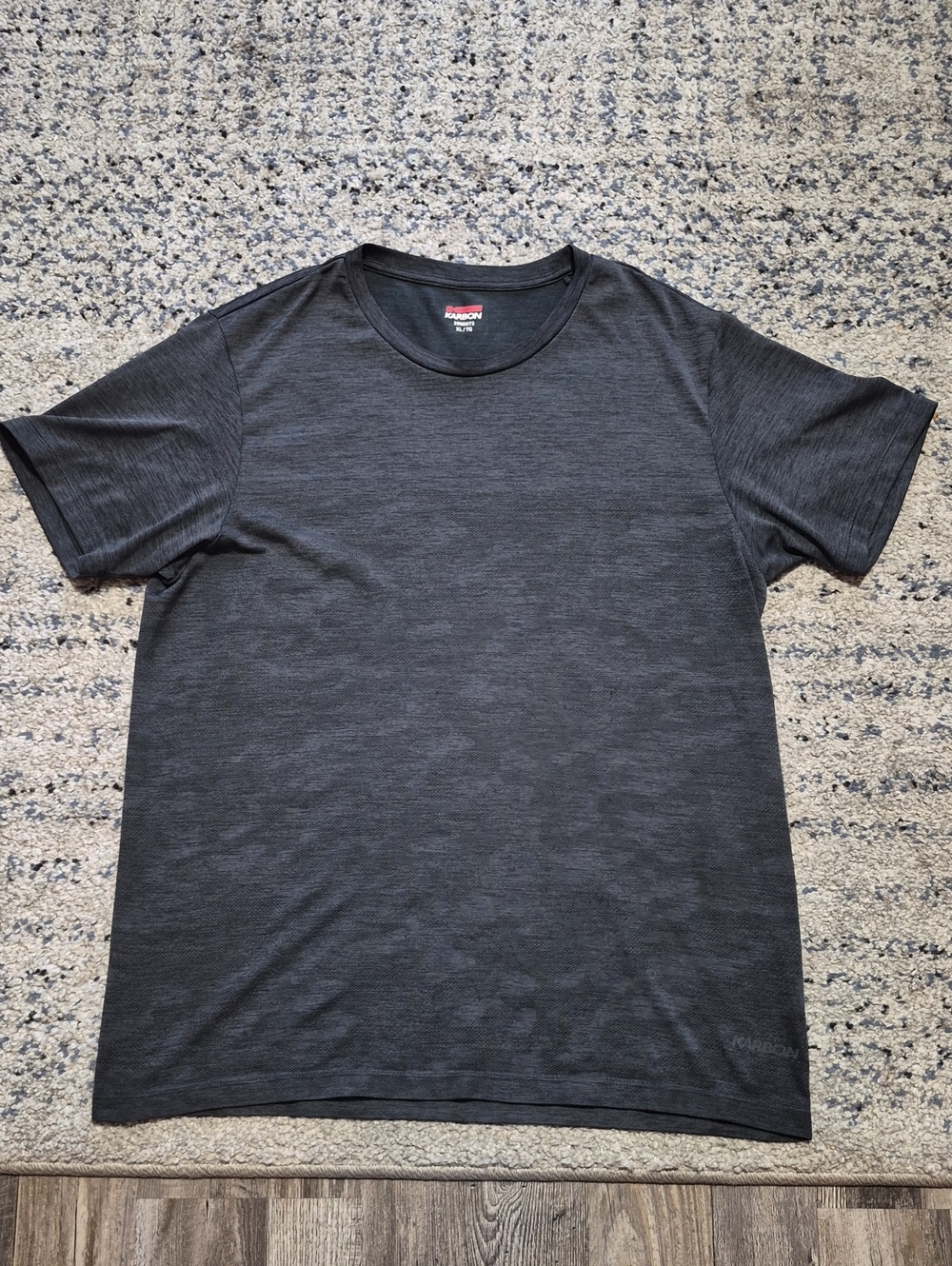 Karbon Men’s Crew Neck Short Sleeve Tee in Dark Charcoal